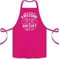 This Is What an Awesome Artist Looks Like Cotton Apron 100% Organic Pink