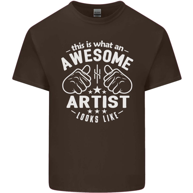 This Is What an Awesome Artist Looks Like Mens Cotton T-Shirt Tee Top Dark Chocolate