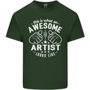 This Is What an Awesome Artist Looks Like Mens Cotton T-Shirt Tee Top Forest Green
