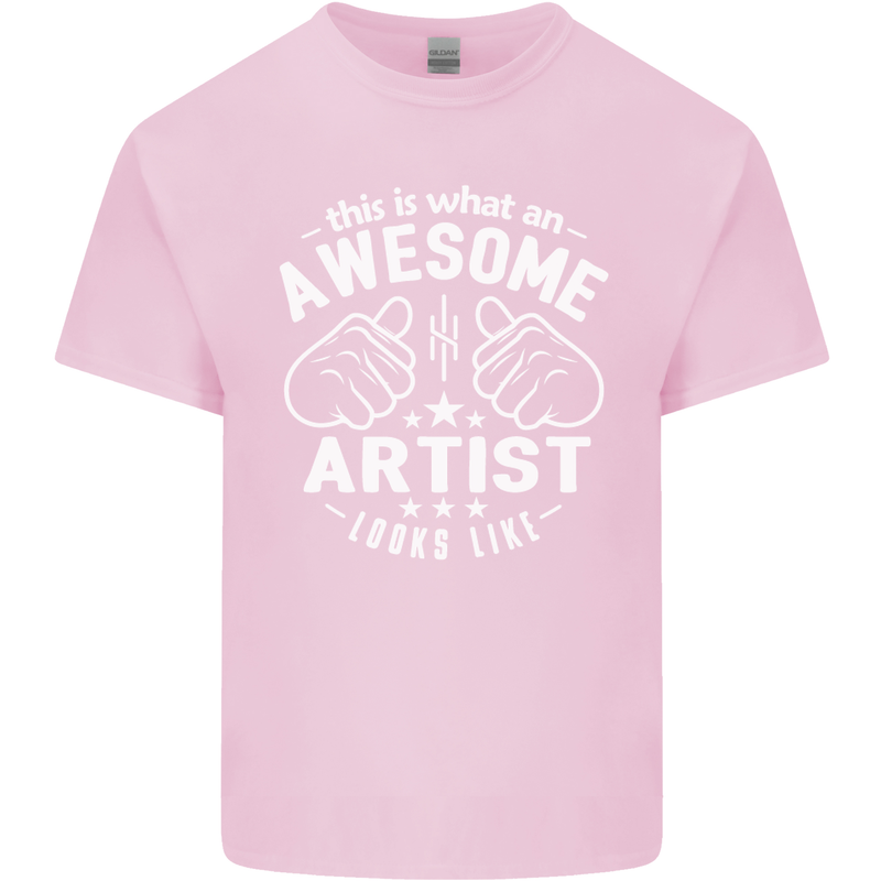 This Is What an Awesome Artist Looks Like Mens Cotton T-Shirt Tee Top Light Pink