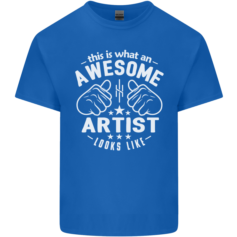 This Is What an Awesome Artist Looks Like Mens Cotton T-Shirt Tee Top Royal Blue