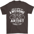 This Is What an Awesome Artist Looks Like Mens T-Shirt Cotton Gildan Dark Chocolate