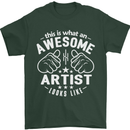 This Is What an Awesome Artist Looks Like Mens T-Shirt Cotton Gildan Forest Green