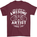 This Is What an Awesome Artist Looks Like Mens T-Shirt Cotton Gildan Maroon