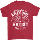 This Is What an Awesome Artist Looks Like Mens T-Shirt Cotton Gildan Red