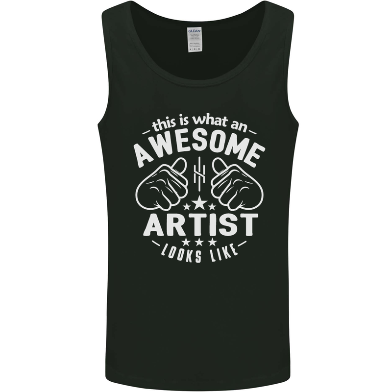 This Is What an Awesome Artist Looks Like Mens Vest Tank Top Black