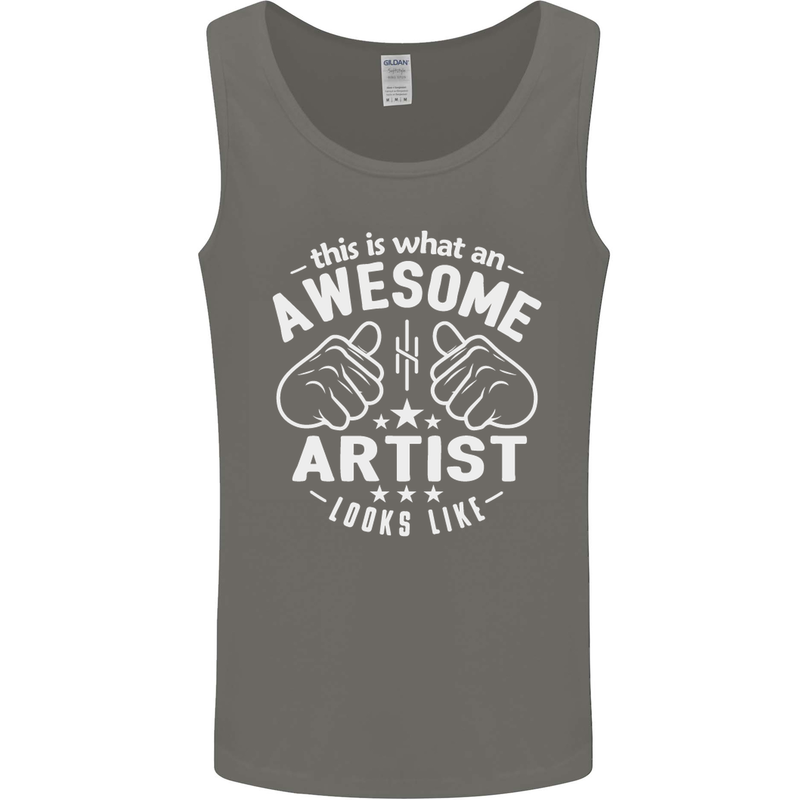 This Is What an Awesome Artist Looks Like Mens Vest Tank Top Charcoal
