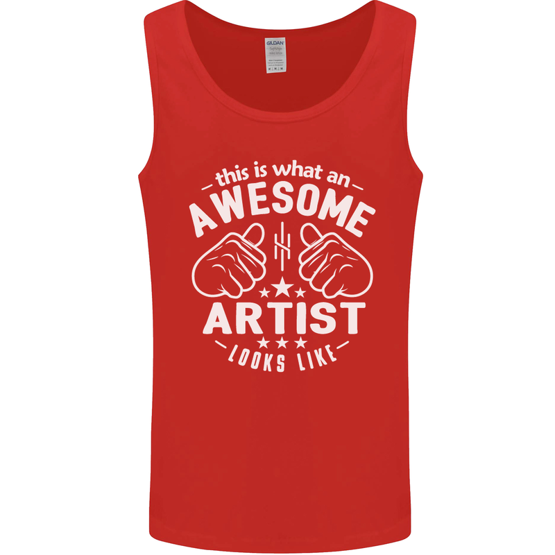 This Is What an Awesome Artist Looks Like Mens Vest Tank Top Red