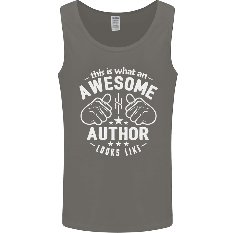 This Is What an Awesome Author Looks Like Mens Vest Tank Top Charcoal