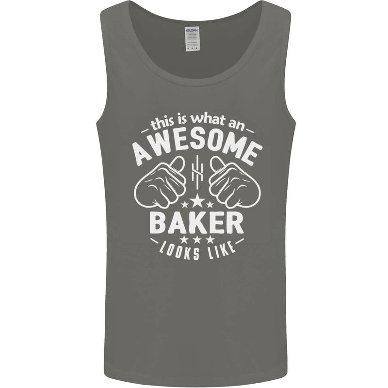 This Is What an Awesome Baker Looks Like Mens Vest Tank Top Charcoal
