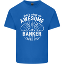 This Is What an Awesome Banker Looks Like Mens Cotton T-Shirt Tee Top Royal Blue
