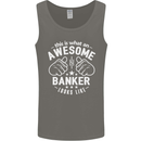 This Is What an Awesome Banker Looks Like Mens Vest Tank Top Charcoal