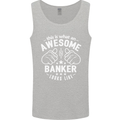 This Is What an Awesome Banker Looks Like Mens Vest Tank Top Sports Grey