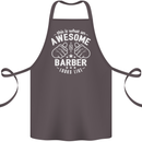 This Is What an Awesome Barber Looks Like Cotton Apron 100% Organic Dark Grey