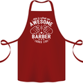 This Is What an Awesome Barber Looks Like Cotton Apron 100% Organic Maroon