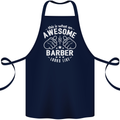 This Is What an Awesome Barber Looks Like Cotton Apron 100% Organic Navy Blue