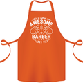 This Is What an Awesome Barber Looks Like Cotton Apron 100% Organic Orange