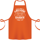 This Is What an Awesome Barber Looks Like Cotton Apron 100% Organic Orange