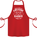 This Is What an Awesome Barber Looks Like Cotton Apron 100% Organic Red