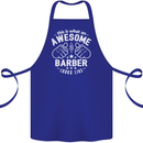 This Is What an Awesome Barber Looks Like Cotton Apron 100% Organic Royal Blue