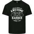 This Is What an Awesome Barber Looks Like Mens Cotton T-Shirt Tee Top Black
