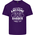 This Is What an Awesome Barber Looks Like Mens Cotton T-Shirt Tee Top Purple