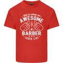 This Is What an Awesome Barber Looks Like Mens Cotton T-Shirt Tee Top Red