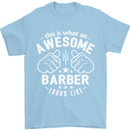 This Is What an Awesome Barber Looks Like Mens T-Shirt Cotton Gildan Light Blue