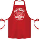 This Is What an Awesome Barrister Looks Like Cotton Apron 100% Organic Red
