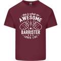 This Is What an Awesome Barrister Looks Like Mens Cotton T-Shirt Tee Top Maroon