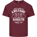 This Is What an Awesome Barrister Looks Like Mens Cotton T-Shirt Tee Top Maroon