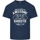 This Is What an Awesome Barrister Looks Like Mens Cotton T-Shirt Tee Top Navy Blue