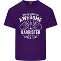This Is What an Awesome Barrister Looks Like Mens Cotton T-Shirt Tee Top Purple