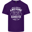 This Is What an Awesome Barrister Looks Like Mens Cotton T-Shirt Tee Top Purple