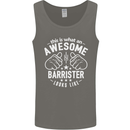 This Is What an Awesome Barrister Looks Like Mens Vest Tank Top Charcoal