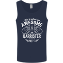 This Is What an Awesome Barrister Looks Like Mens Vest Tank Top Navy Blue