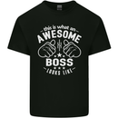 This Is What an Awesome Boss Looks Like Mens Cotton T-Shirt Tee Top Black