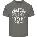This Is What an Awesome Boss Looks Like Mens Cotton T-Shirt Tee Top Charcoal