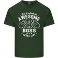 This Is What an Awesome Boss Looks Like Mens Cotton T-Shirt Tee Top Forest Green