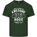 This Is What an Awesome Boss Looks Like Mens Cotton T-Shirt Tee Top Forest Green