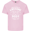 This Is What an Awesome Boss Looks Like Mens Cotton T-Shirt Tee Top Light Pink