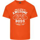 This Is What an Awesome Boss Looks Like Mens Cotton T-Shirt Tee Top Orange