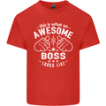 This Is What an Awesome Boss Looks Like Mens Cotton T-Shirt Tee Top Red