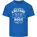 This Is What an Awesome Boss Looks Like Mens Cotton T-Shirt Tee Top Royal Blue