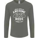 This Is What an Awesome Boss Looks Like Mens Long Sleeve T-Shirt Charcoal