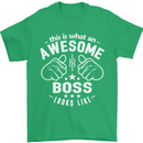 This Is What an Awesome Boss Looks Like Mens T-Shirt Cotton Gildan Irish Green