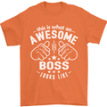 This Is What an Awesome Boss Looks Like Mens T-Shirt Cotton Gildan Orange