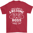 This Is What an Awesome Boss Looks Like Mens T-Shirt Cotton Gildan Red