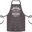 This Is What an Awesome Builder Looks Like Cotton Apron 100% Organic Dark Grey