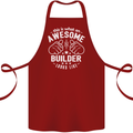This Is What an Awesome Builder Looks Like Cotton Apron 100% Organic Maroon